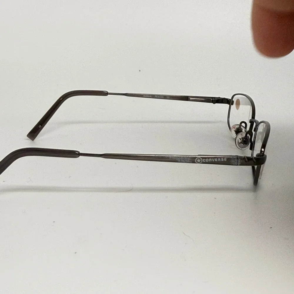Converse Radical Pewter Oval Metal Eyeglass Frames 125 Star Logo 24657